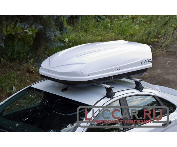 Автобокс Avatar YUAGO ( Яго Аватар 460 л.) (Euro Lock) Серый, Белый, Черный (тиснение)